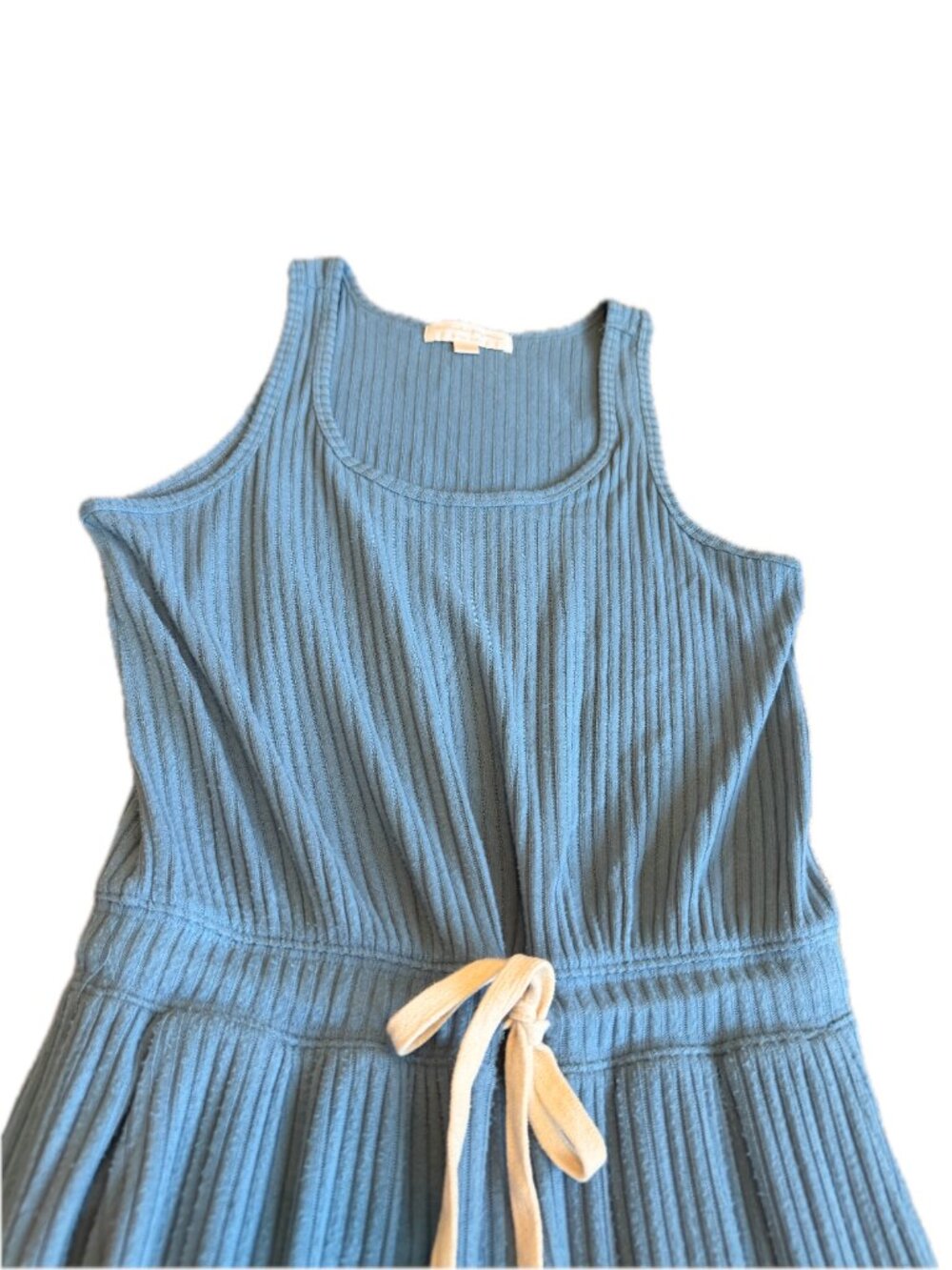 Spiritual Gangster Dusty Blue Ribbed Wide Leg Jumpsuit Racerback X-Small Women's - Picture 2 of 12